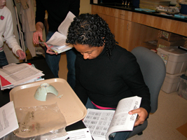 Rachel Rachel checking for manufacturer's marks.