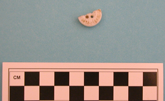 button(2) Featured Artifact: A prosser button fragment.
